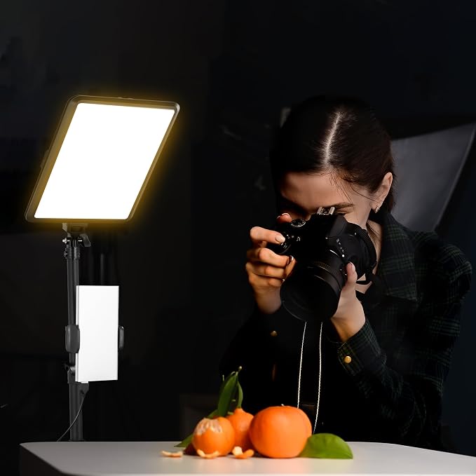 NiceVeedi 1-Pack Photography Lighting Kit, 2800-6500K Bi-Color LED Video Light
