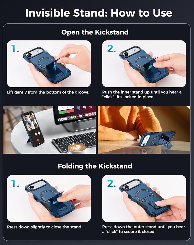 Goton for iPhone Air Case with Privacy Tempered Glass Screen Protector & Camera