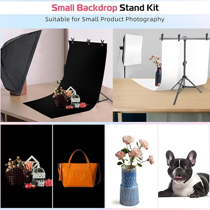 Product Photography Photo Backdrops Stand Kit, Photo Background, 26.8x50in