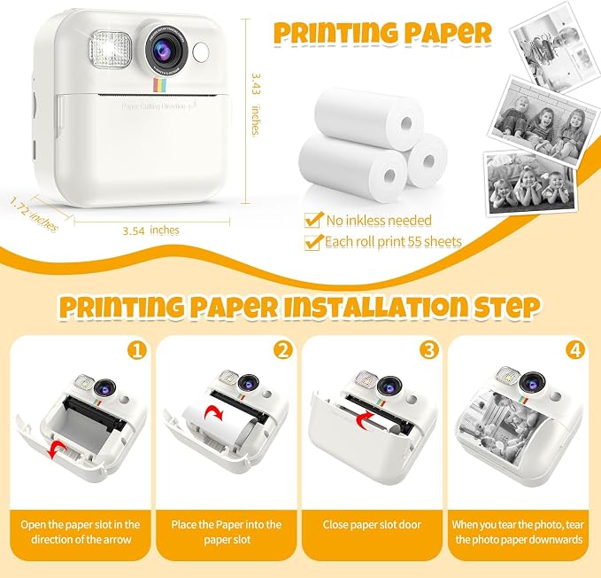Kids Camera Instant Print Birthday Gifts