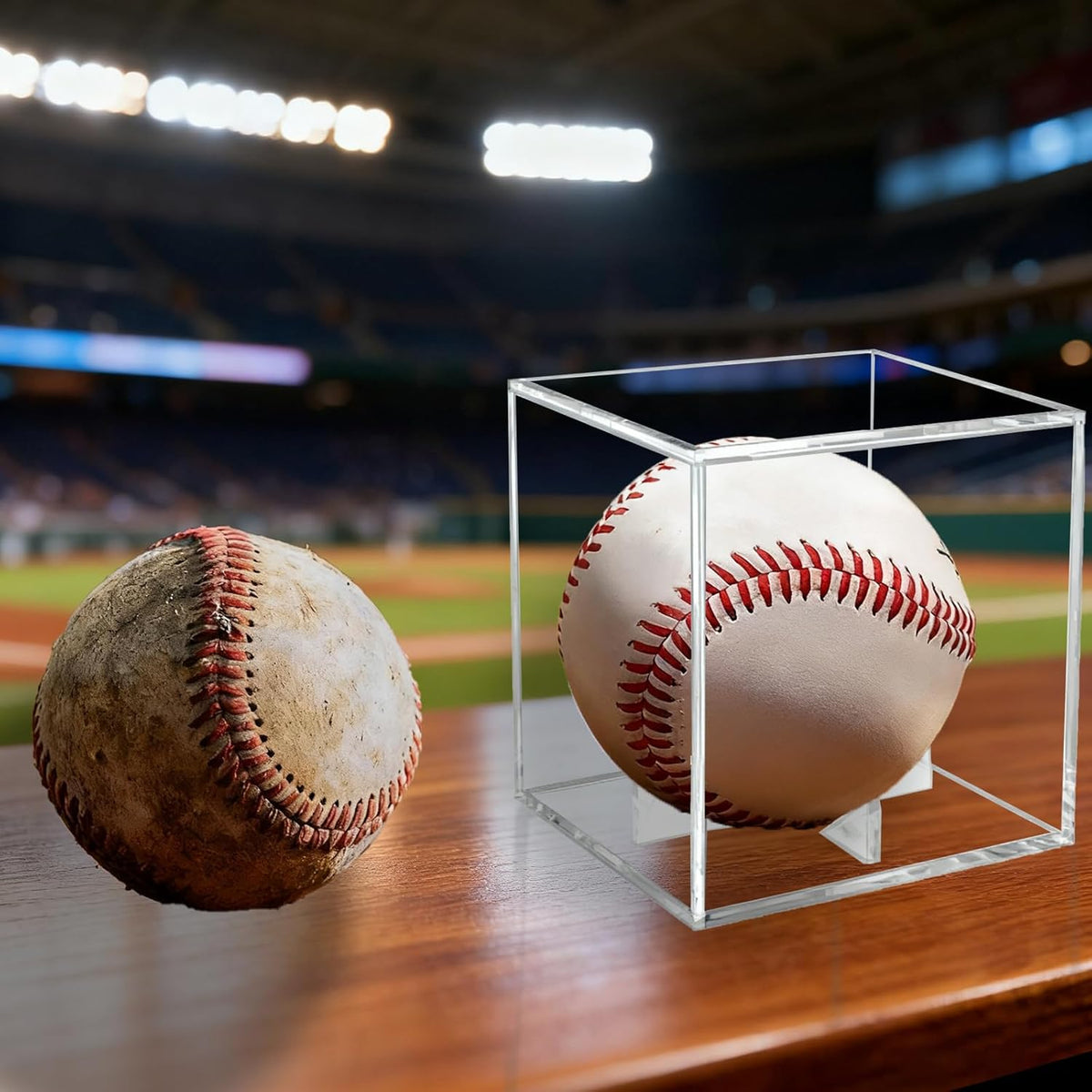 Skiennix Baseball Display Case - 40 Pcs UV Protected Autograph Ball Protectors | Clear Acrylic Showcase