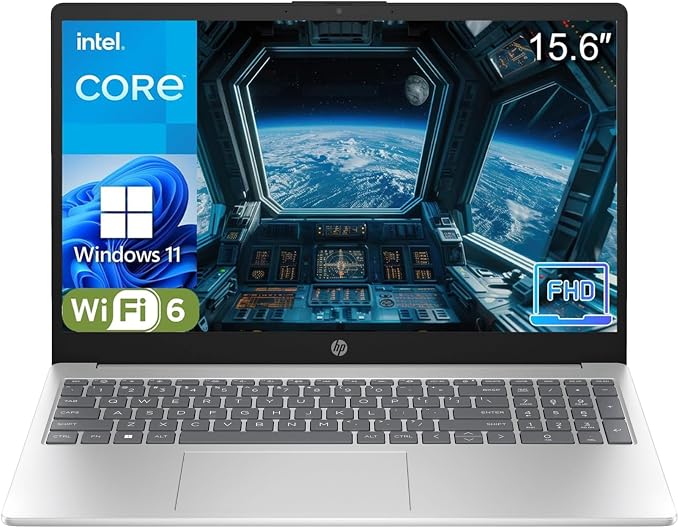 HP Pavilion 15" 2026 AI-Ready Laptop, Intel 4-Core N100, 8GB RAM 256GB SSD | FHD Display, Numeric Keypad, Long Battery, Lightweight, Microsoft Office 365, Platinum White, Windows 11 Home
