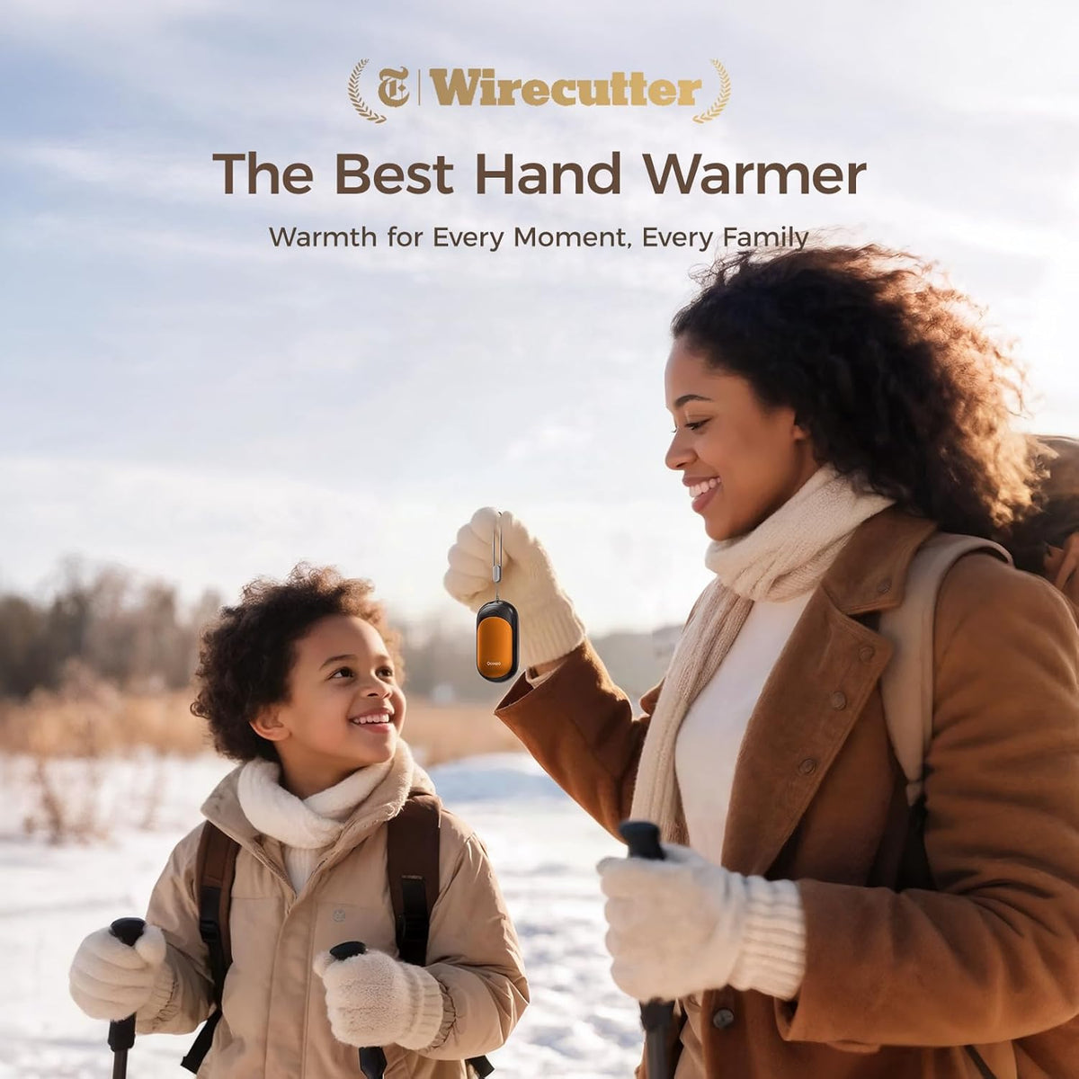 OCOOPA Rechargeable Magnetic Hand Warmers - 2 Pack with 3 Heat Settings, Pocket-Sized, Lasts Up to 8 Hours | Ideal for Outdoor Activities and Gifts