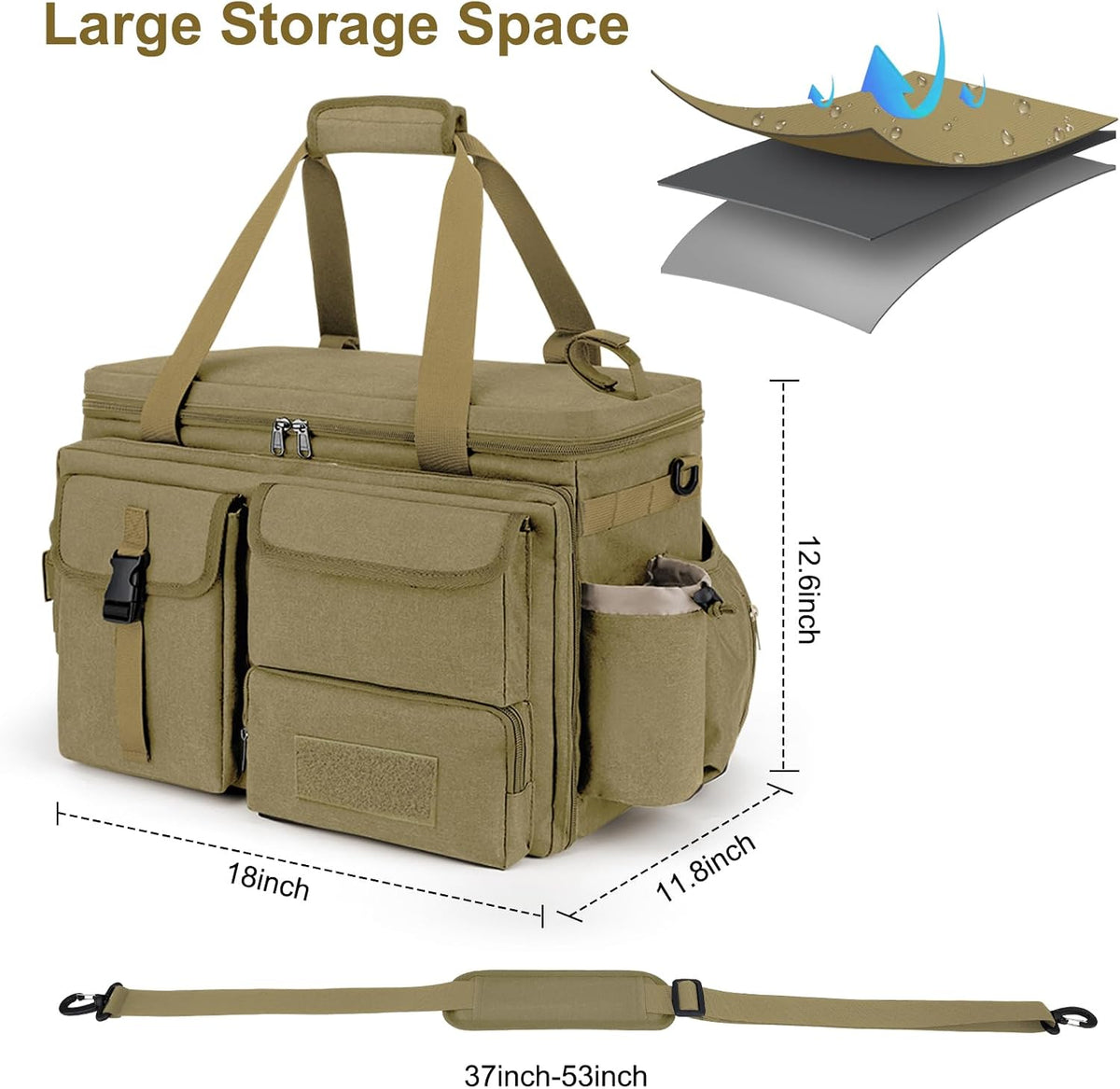 GDNasist Patrol Bag Law Enforcement Police Gear Police Officer Duty Bag