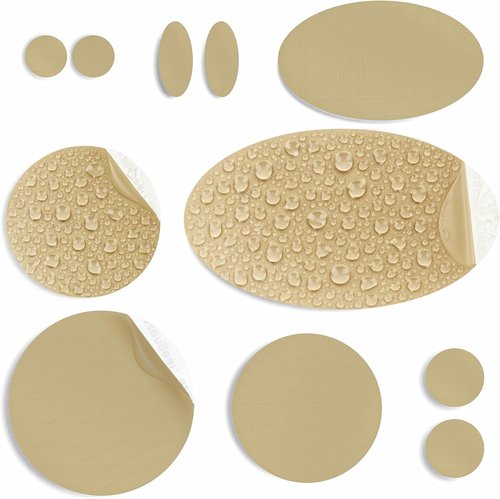 aZengear Repair Patches - Waterproof Self-Adhesive for Jackets, Tents, Shoes & More | 11 Pieces, Beige