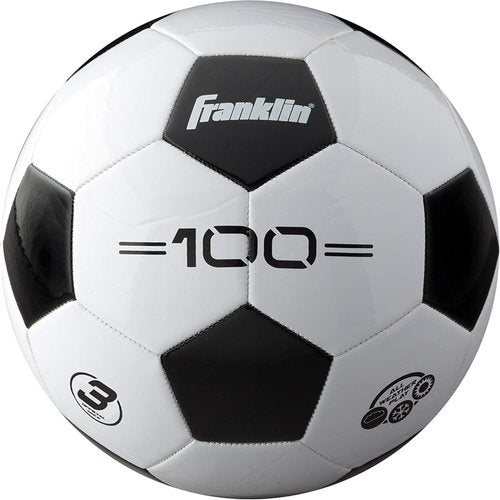 Franklin Sports Soccer Balls - Youth & Adult Sizes 3, 4, 5 | Single & Bulk Packs - Classic Black & White