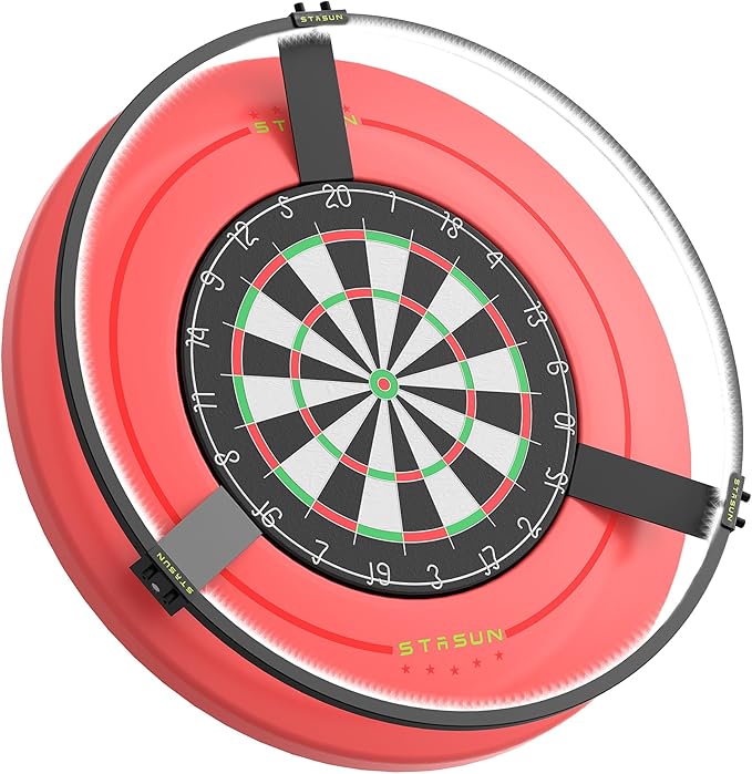 STASUN 360° Dartboard Ring Light, Dimmable Magnetic LED Dart Board Lighting