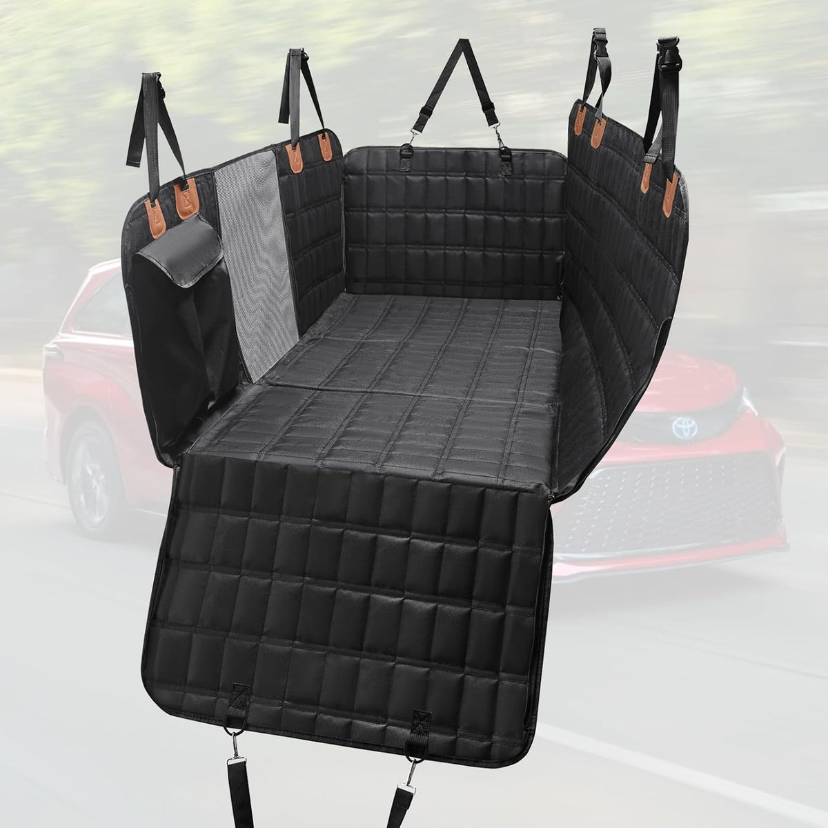 For Toyota Sienna Accessories 2025 Dog Car Seat Cover - Back Seat Extender Hard Bottom Seat Cover Dog Hammock Heavy Duty, Anti-Scratch & Waterproof Pet 3nd Row Seat Mat Protector for Sienna 2021-2025
