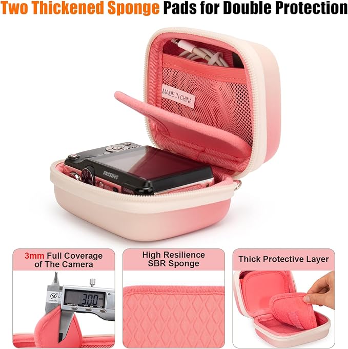 Cwatcun Digital Camera Case, Small Camera Pouch Carrying & Protective Case