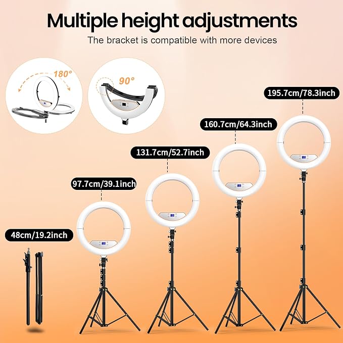 18" Foldable Ring Light with Stand