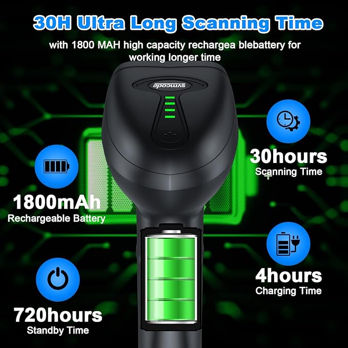 Symcode Bluetooth Wireless Barcode Scanner