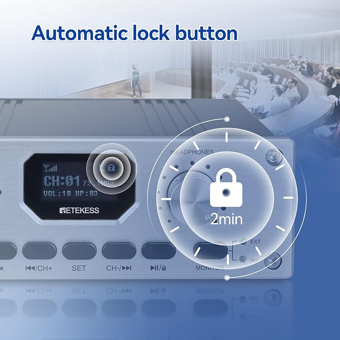 Retekess TT119 Assistive Listening System, Church Translation System