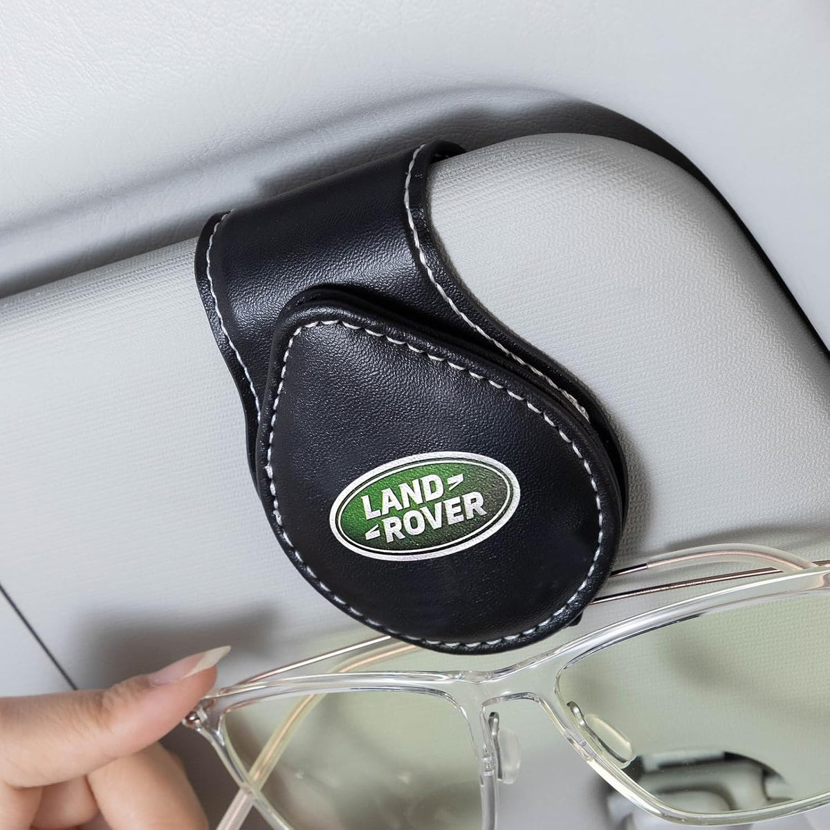 Car Sunglass Holder, Eyeglass Holder Fit BMW X1 X3 X7 X5 X6 1 3 5 6 Series Z4 7 M Series, Sunglass Hanger Mount for Car Sun Visor, Interior Accessories, Black