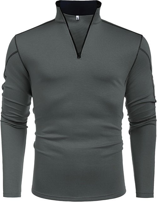 COOFANDY Men's Athletic Quarter Zip Pullover - Long Sleeve Running Shirt for Fall Sports | Comfortable Workout Sweatshirt