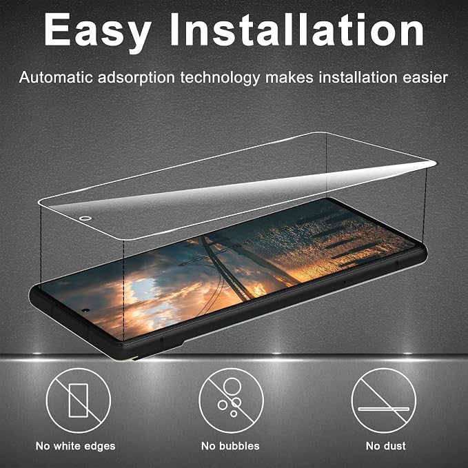 Pixel 8 Screen Protector + Camera Lens Protector, 9H Tempered Glass,