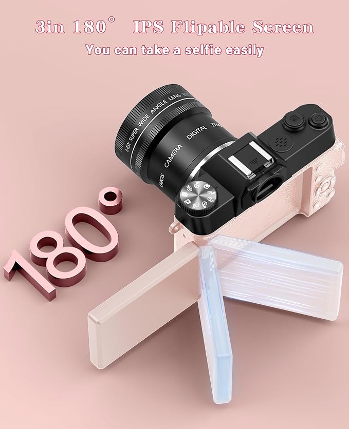 FLATIC Cameras for Photography, 6K 64MP Digital Camera