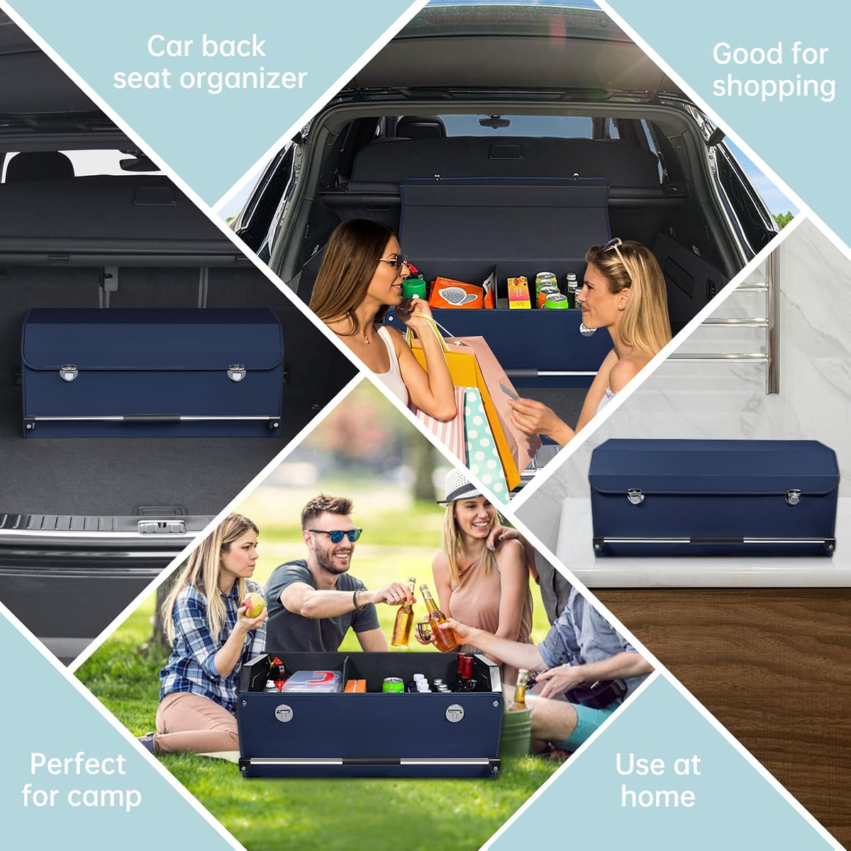 Trunk Organizer for Car with Lid Leather Trunk Organizer Car Organizer