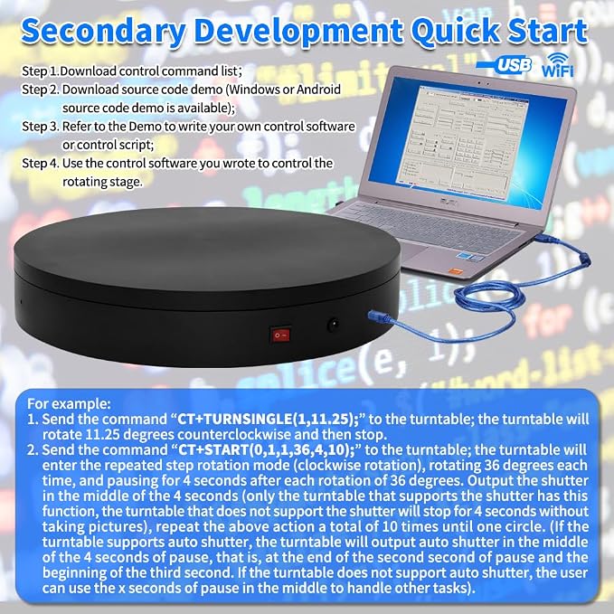 Programmable Motorized Electric Turntable Rotating Display Stand Rotating