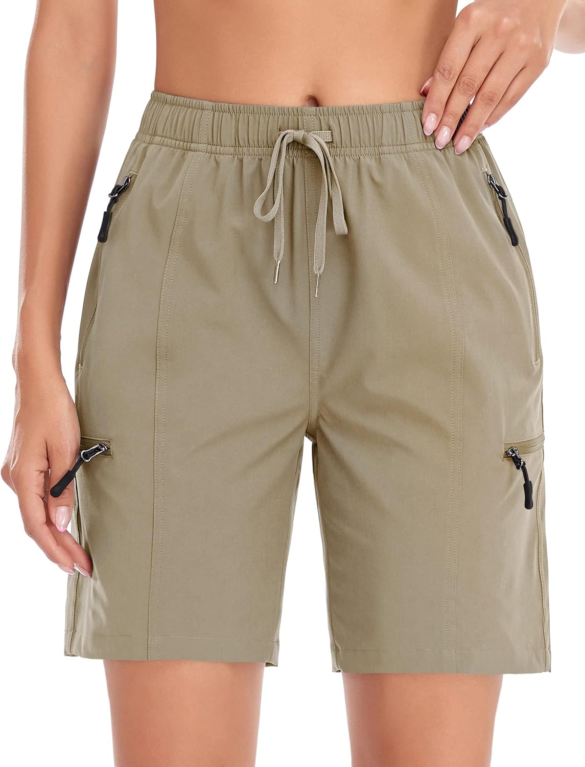 Skiennix Women's Hiking Cargo Shorts - Quick Dry Lightweight Athletic Outdoor Shorts with Zipper Pockets | 5" & 7" Sizes