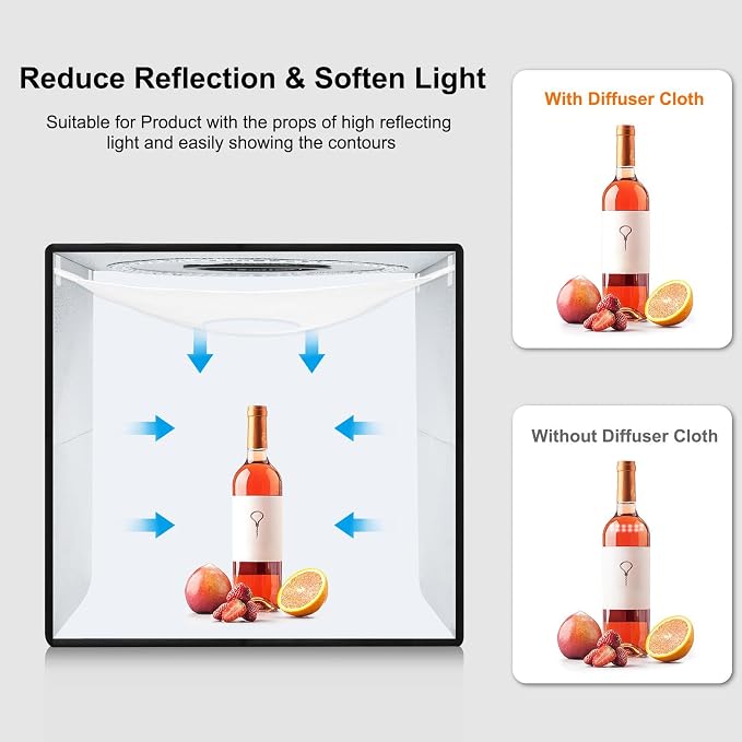PULUZ Light Box Photography, 20x20 inch Portable Photo Studio Light Box