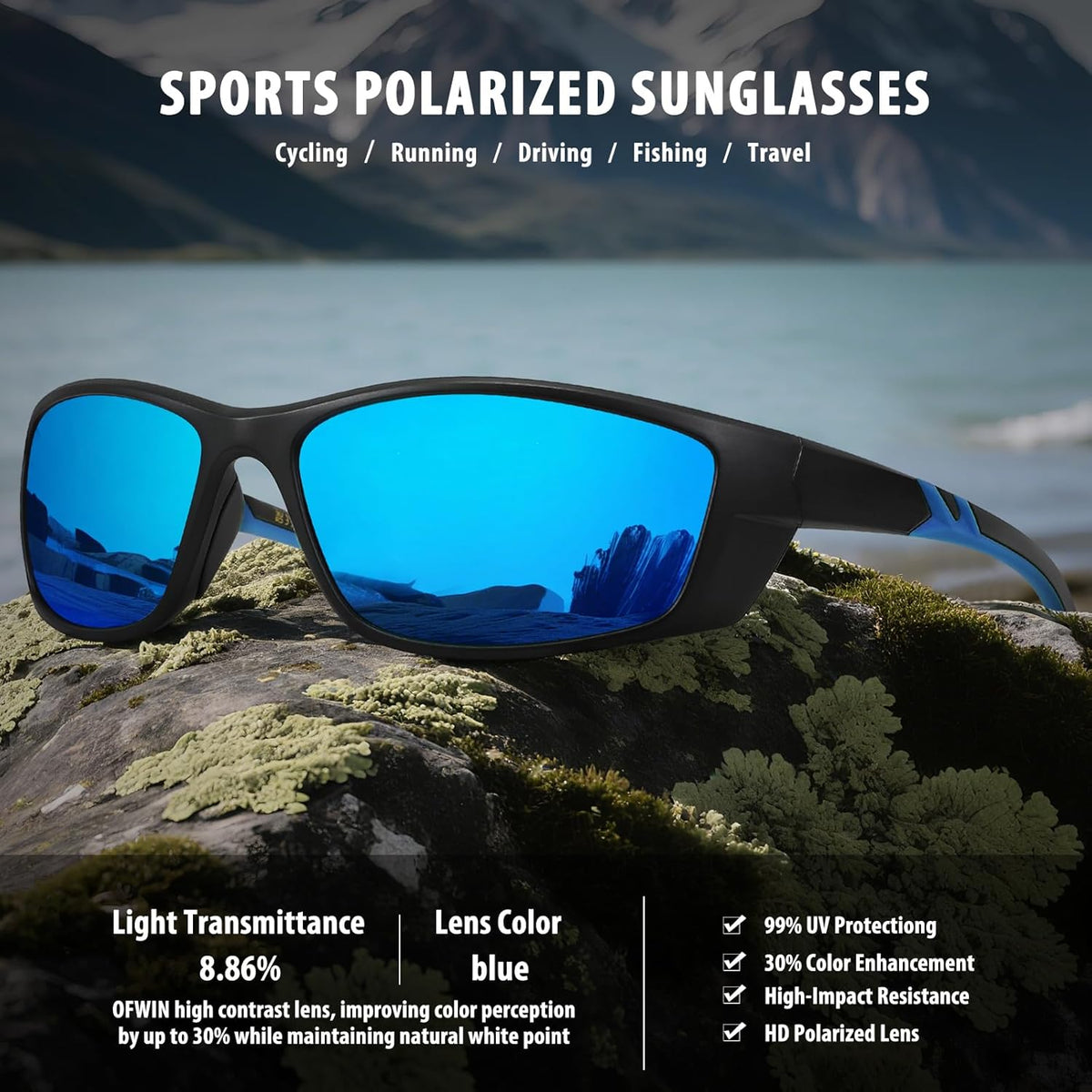 Skiennix Sports Polarized Sunglasses - UV Protection for Driving, Running, Cycling & Fishing