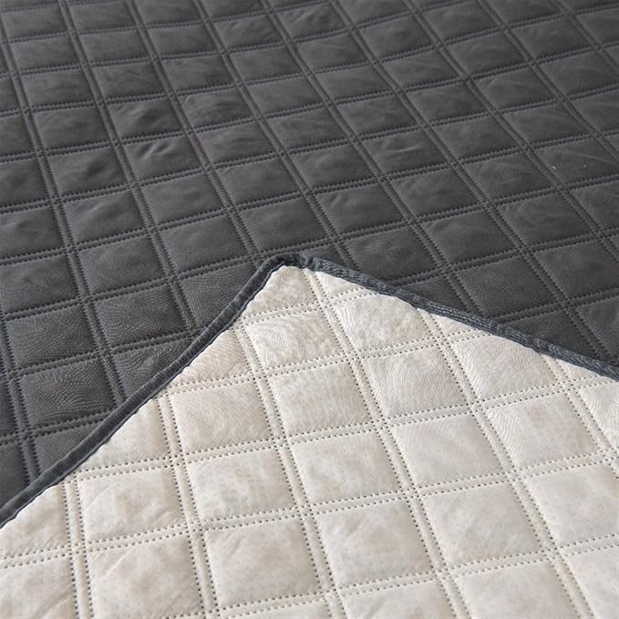GIBZ Waterproof Dog Bed Cover Anti Slip Pet Furniture Protector Blanket Washable Thick Quilted Mat, White, 76.2x177.8cm