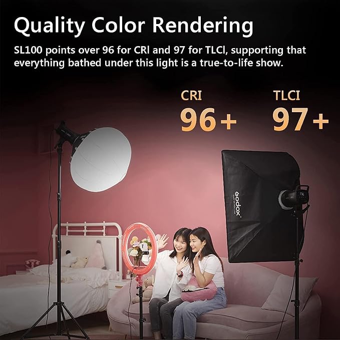 Godox SL100D 100W Daylight LED Video Light – 32, CRI 96+, Bowens Mount LED