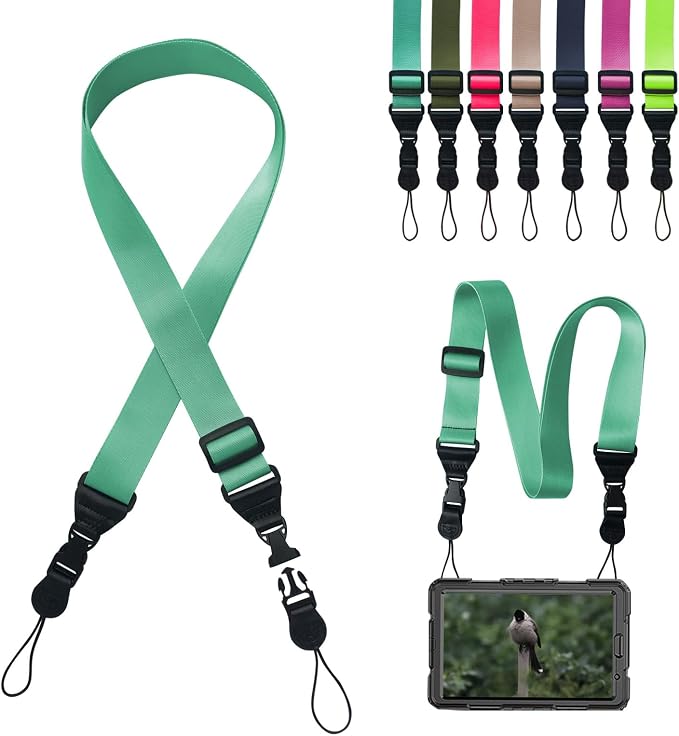 Adjustable Shoulder Strap:Comfortable iPad Strap Nylon Neck Lanyard