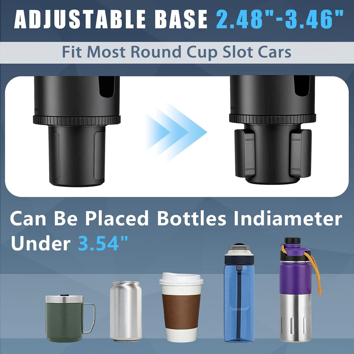 SAMPUSS 2-in-1 Car Cup Holder Tray Car Food Tray Car Table Car Seat Tray
