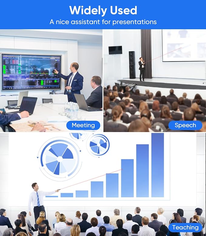 Presenter Clicker for PowerPoint Presentations, USB Wireless PPT Remote Clicker