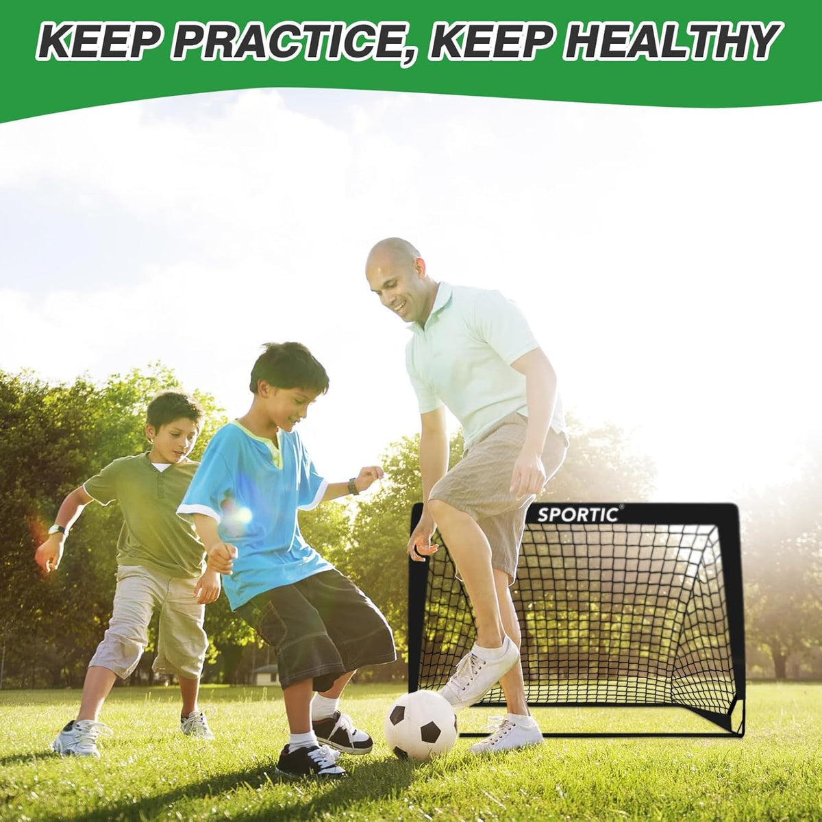 Pop Up Soccer Goal Net Set by [Brand Name] - 2 Pack 4' x 3' Portable Goals for Kids | Indoor & Outdoor Use