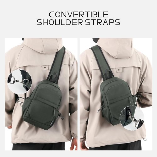 BIRDDIE Anti-Theft Crossbody Sling Bag - Versatile Casual Shoulder Backpack for Hiking & Motorcycling