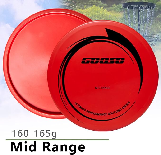 Disc Golf Set - Driver, Mid-Range and Putter Discs with Disc Golf Bag for Outdoor and Backyard, Comfortable Plastic, 6 Pack