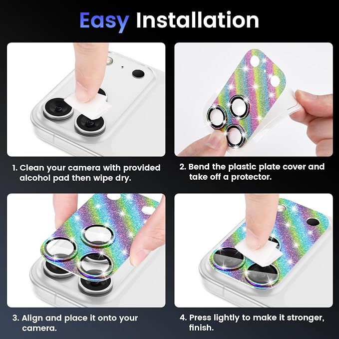 Tensea for iPhone 17 Pro Camera Lens Protector, Metal Aluminum Alloy Tempered