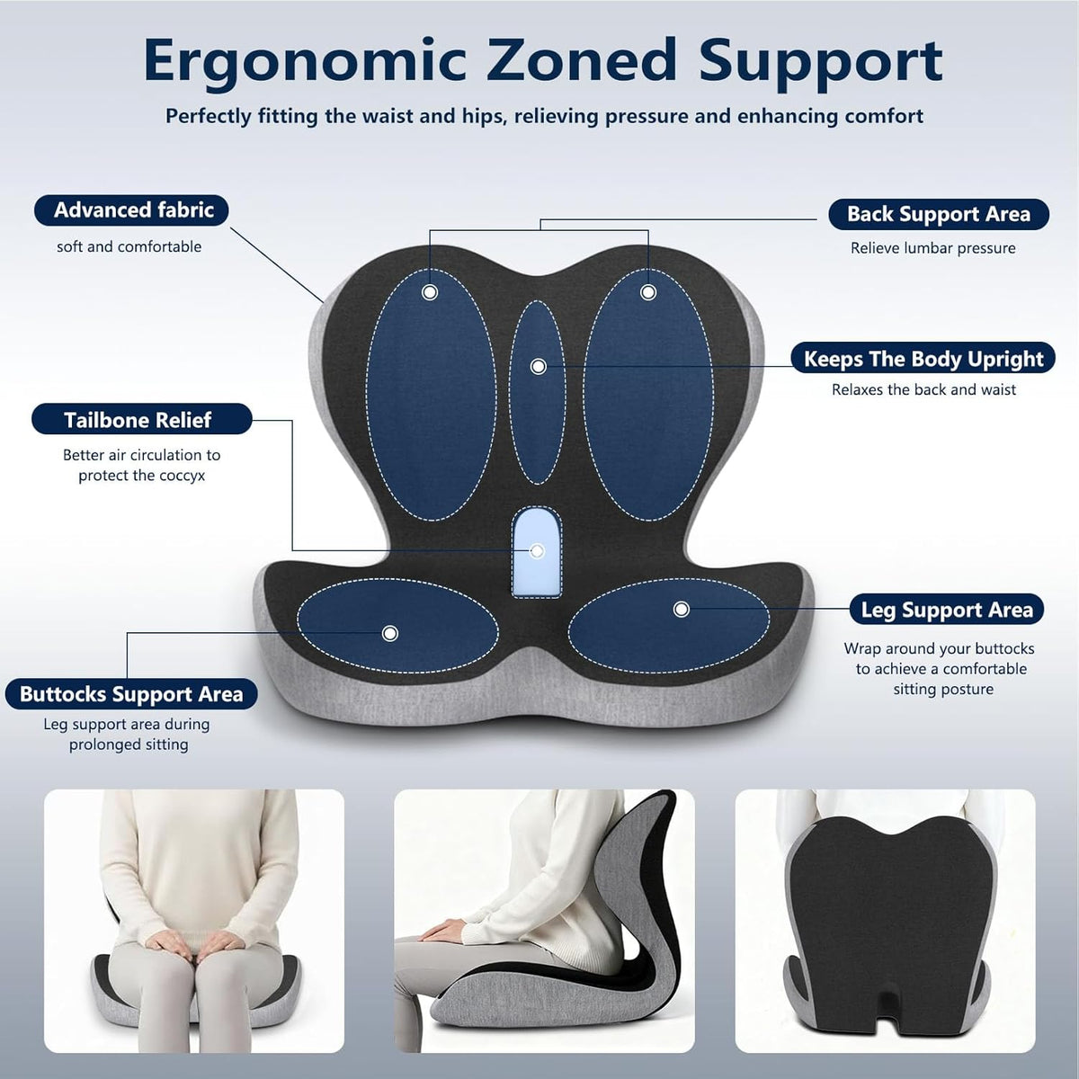 Car Seat Cushion for Long Driving, Office Chair Cushion
