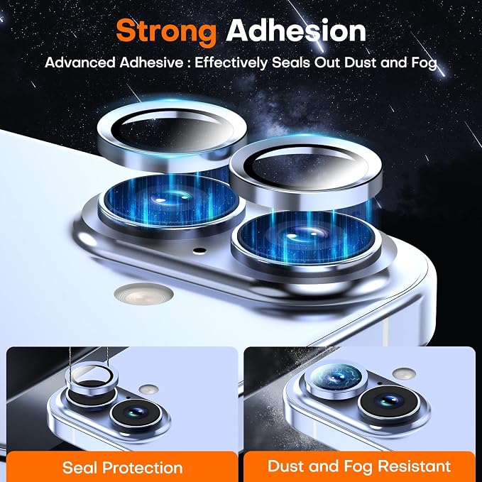 Camera Lens Protector for iPhone 17/16/16 Plus, Tempered Glass Metal Individual