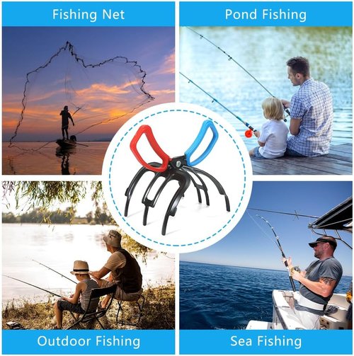 FXOICMI Fish Gripper Tool - Non-Slip Metal Fishing Pliers for Easy Catch & Release | Lightweight Design