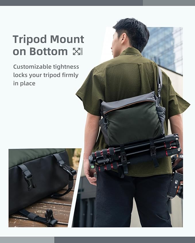 llano Camera Sling Bag for Photographers, DSLR Shoulder Bag Small, Compact