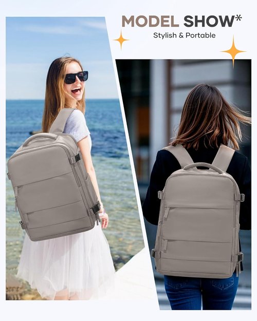 Large Travel Backpack - Flight Approved Carry-On Bag | 18x14x8 Inches - Versatile Travel Companion for Men & Women