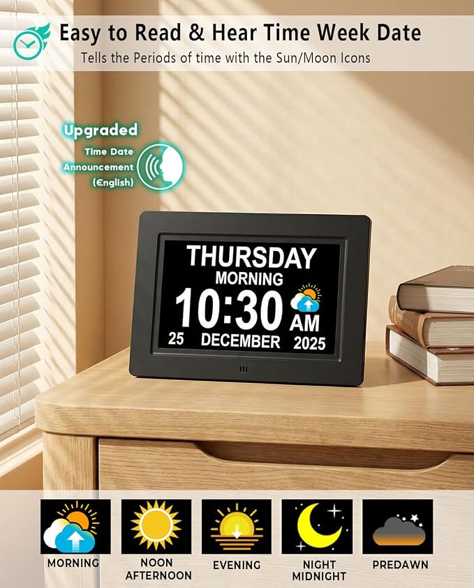 MASSII 27 Alarms Digital Talking Clock