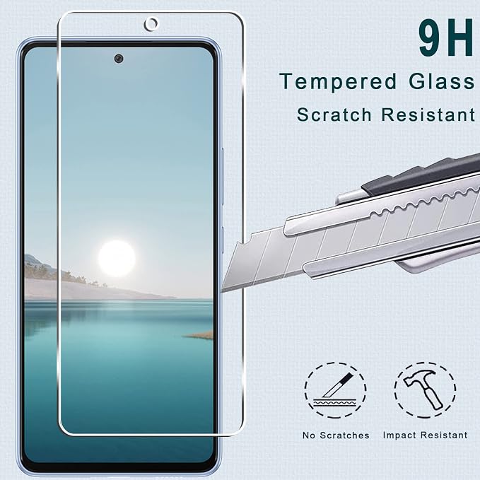 Galaxy A53 5G Screen Protector + Camera Lens Protector, HD Tempered Glass Film