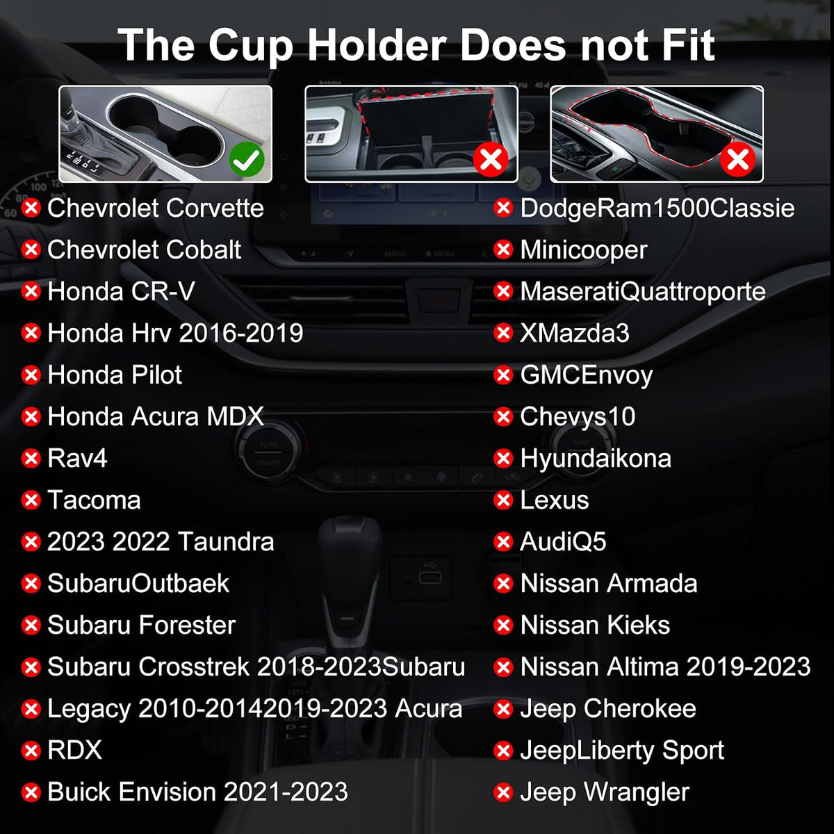 Car Cup Holder Expander Tray with Phone Slot