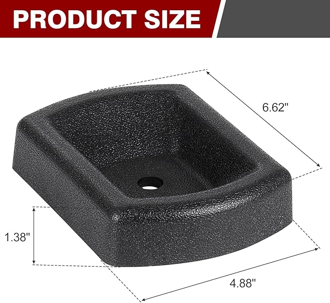 Jack Wheel Chock, Heavy Duty Reinforced Rubber Jack Caster Wheel Dock for Caravans and Trailers, Wheel Chock Stabilizer Wheel Stopper for 6 Inch Jockey Wheels