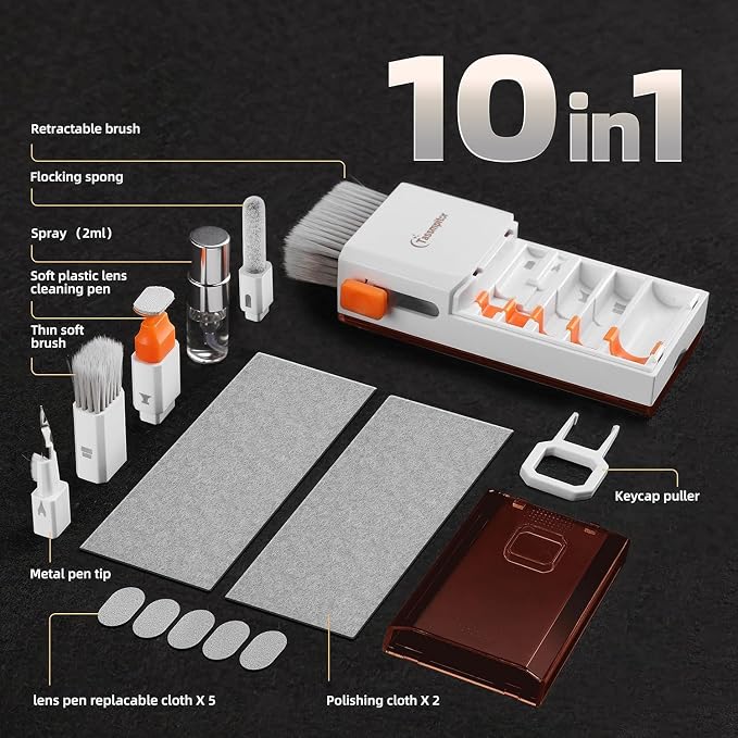 Tassmpitor Laptop Screen Keyboard Cleaner Kit, All in 1 Electronics Cleaning