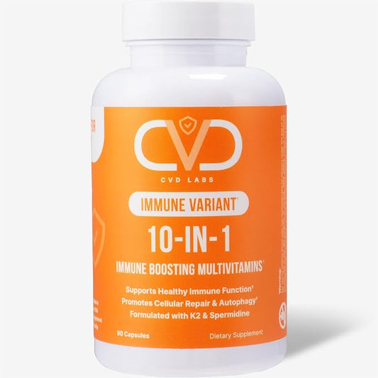10-in-1 Immune Variant, Immune Booster Supplement with Vitamin B Complex, Zinc, Turmeric, Vitamins C & D for Immune Support and Defense, Immunity Multivitamin for Women & Men, 90 Capsules