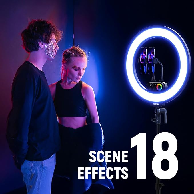 NEEWER RL45C 18" Edge Lit 45W RGB LED Ring Light