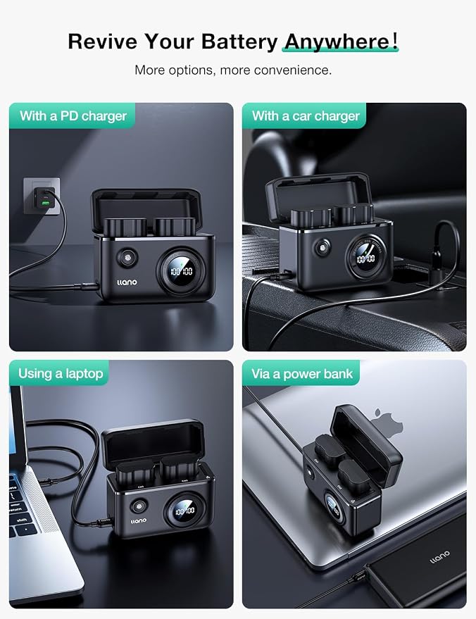 llano CS2 2-Pack EN-EL15C Batteries and 18W Fast Dual USB Charger
