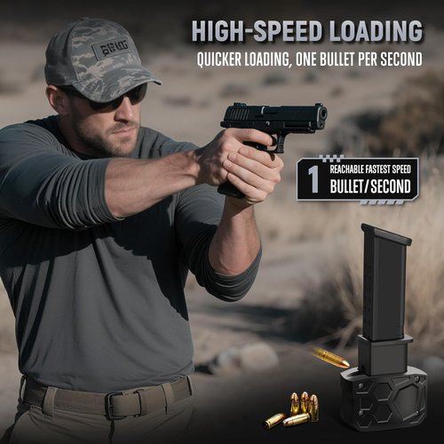 Glock Magazine Speed Loader - Rapid 9mm/.40 SW Loader for Glock Models 17-47 | Efficient & Quick Loading