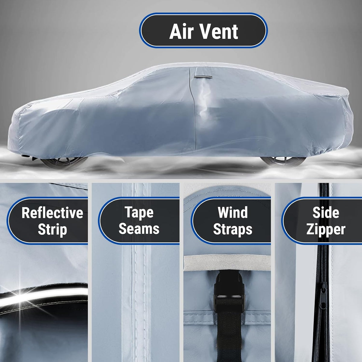 iCarCover Premium Car Cover for 1962-1970 Buick Wildcat Heavy Duty Waterproof All-Weather Automobiles Custom Fit Indoor Outdoor UV Snow Protection Covers with Straps and Bag
