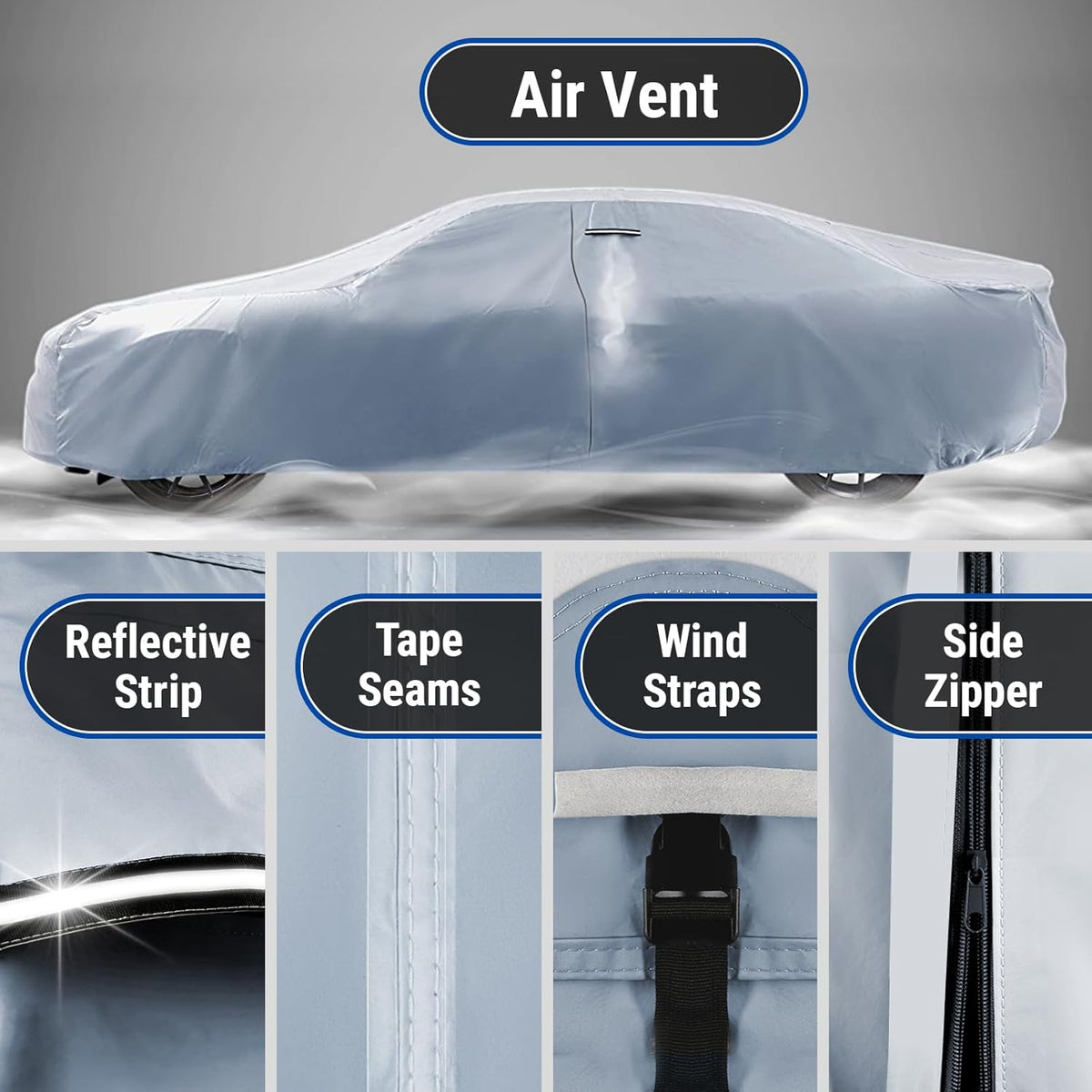 iCarCover Premium Car Cover for 1970-1972 Plymouth Duster Heavy Duty Waterproof All-Weather Automobiles Custom Fit Indoor Outdoor UV Snow Protection Covers with Straps and Bag